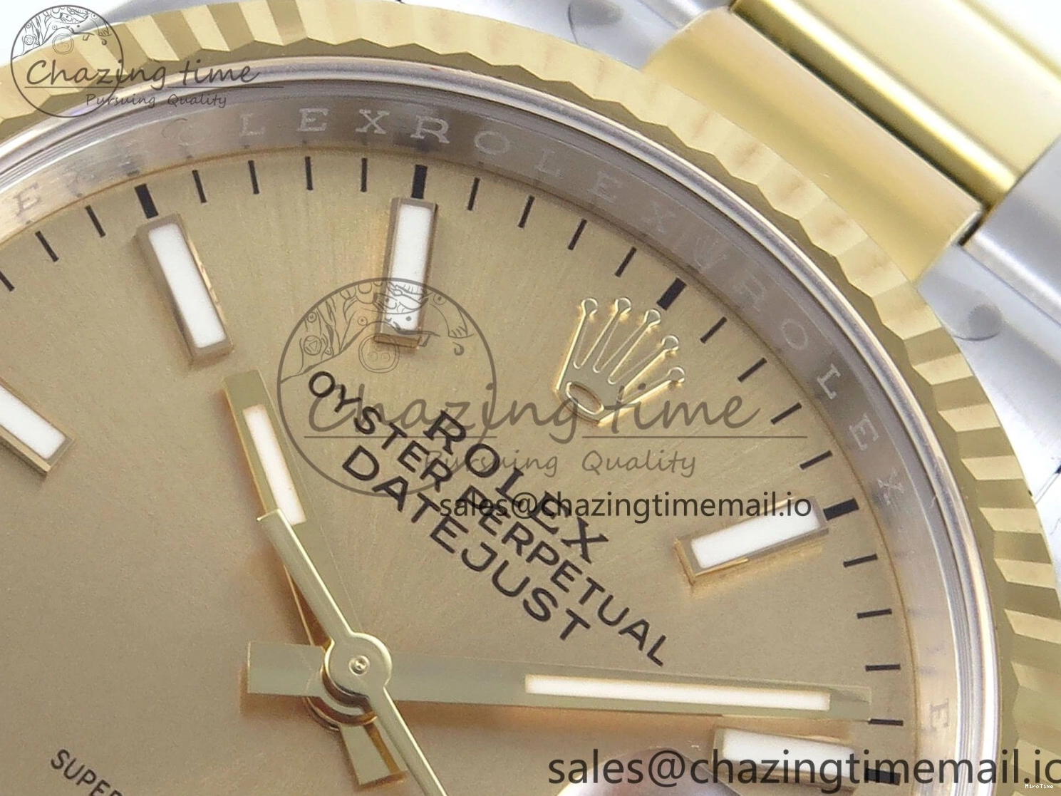 MiroTime 0418 SmartChoice DateJust 36 126233 EWEF Best Edition YG Stick Dial on SS YG Oyster Bracelet A 669